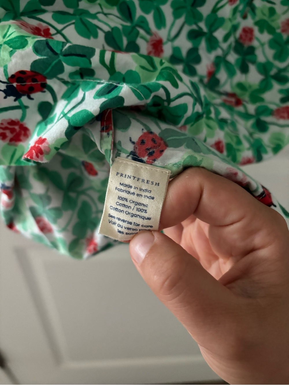 Printfresh Clover Collector Ladybug Clover Organic Cotton Cami Nightgown Small - Picture 5 of 9